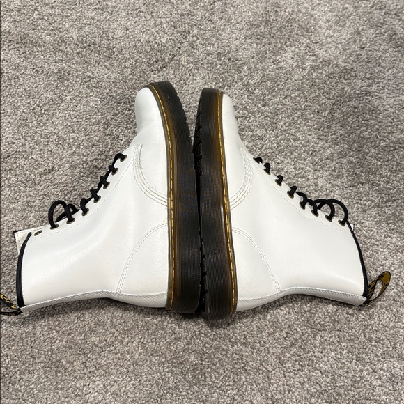 Dr. Martens White Zavala Leather Combat Boots - Picture 5 of 6